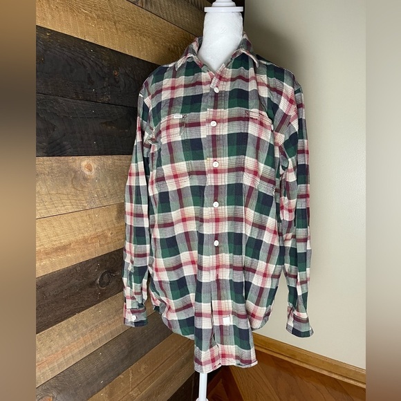 Polo Ralph Lauren Plaid Camper Pocket Shacket Button Down Collared Top Large - Picture 1 of 5